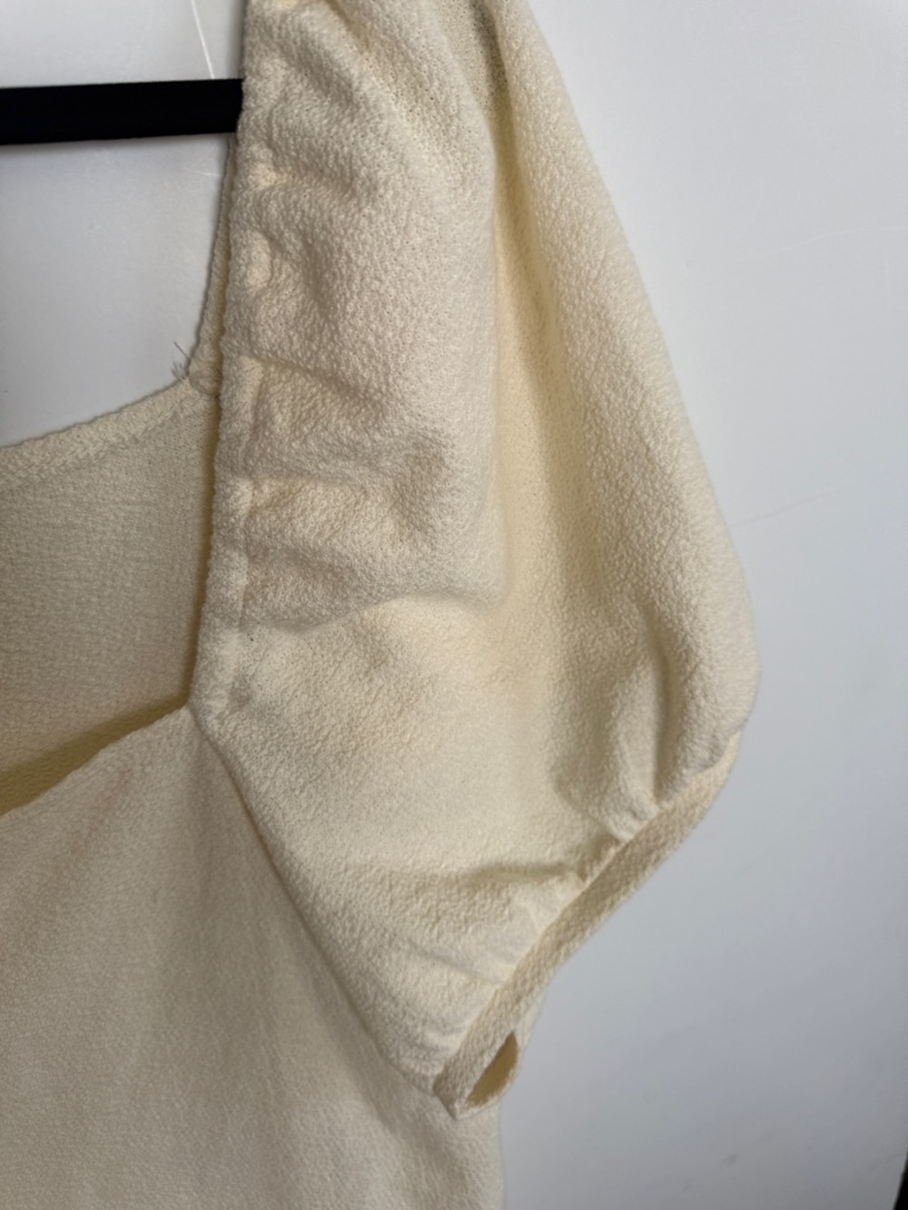 Madewell Cream Square-Neck Puff Sleeve Button Top - Picture 5 of 6